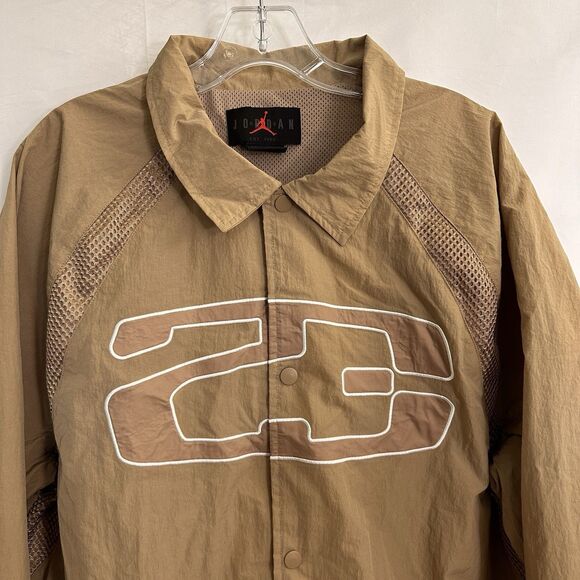 Nike Jordan Essential Men's Coach Jacket Desert Camo HF9331-257🔥LARGE JUMPMAN23 - Picture 3 of 7